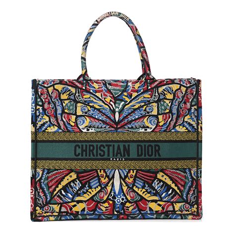 dior book tote bag in embroidered canvas|christian dior book tote personalized.